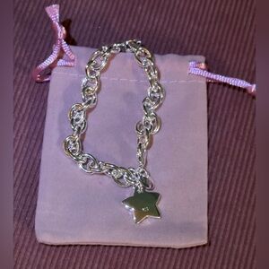 STAMPED 925 SILVER STAR CHARM BRACELET
